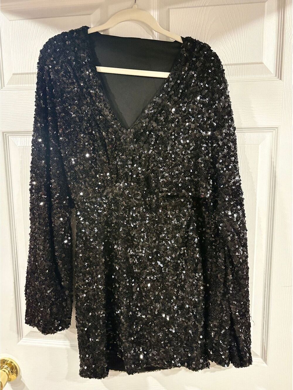 #247 By Together Black Sequin Dress. Size Medium